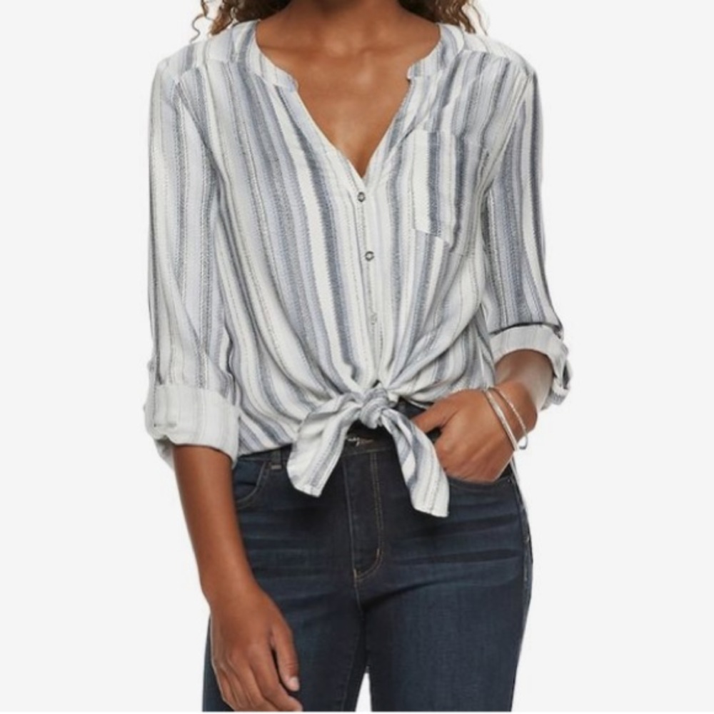 Tie Front Tunic Top